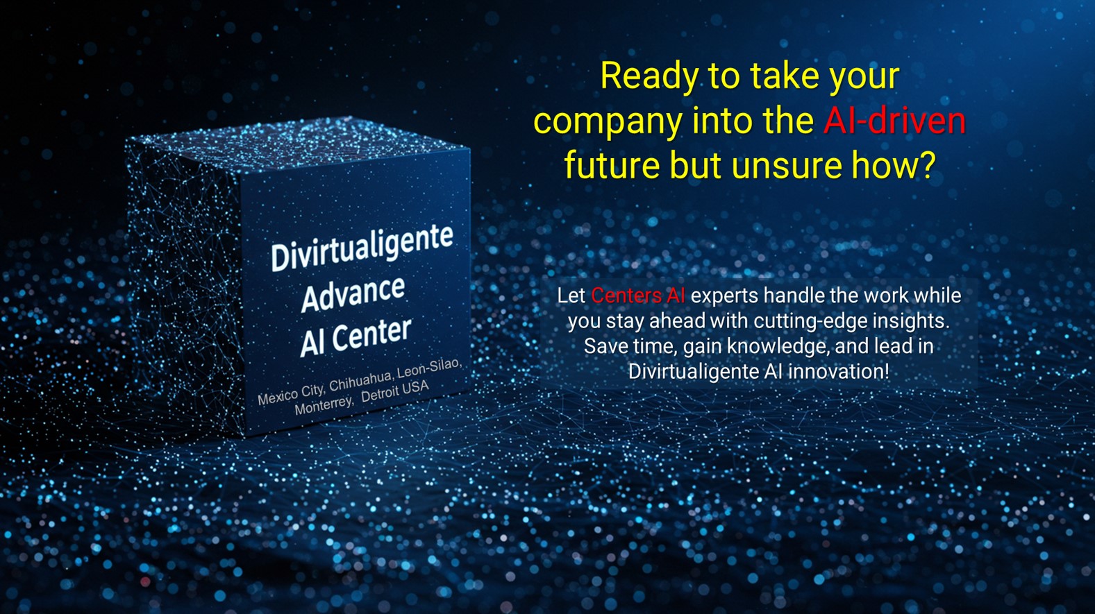 AI Center showcasing advanced technology and innovation